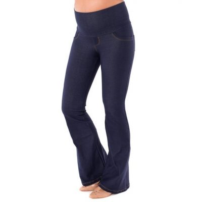 Calça De Pano Mole Para Gravida Legging Gestante Jeans De Moletom Indigo Loja Agora Sou Mae