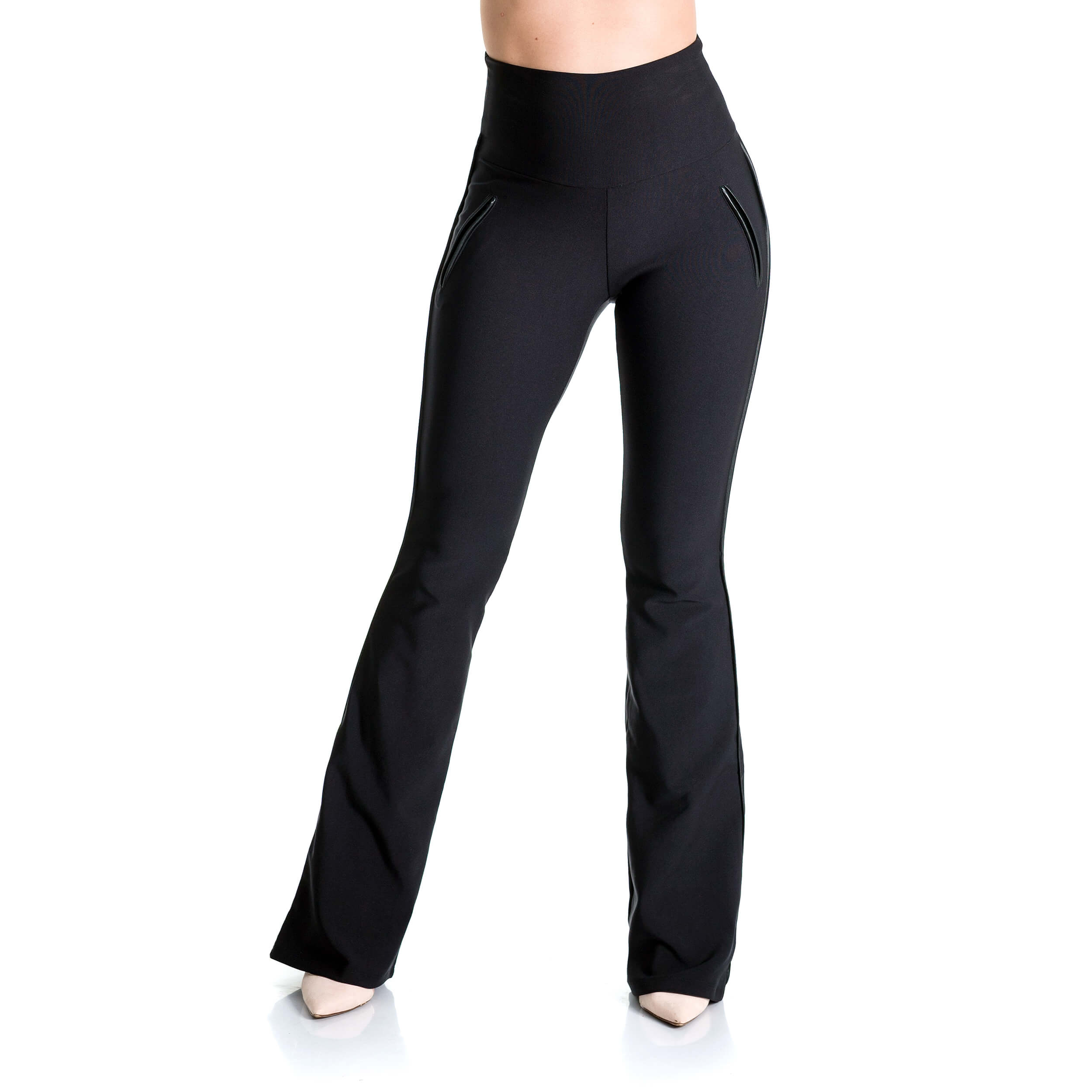 calça legging preta para gestante