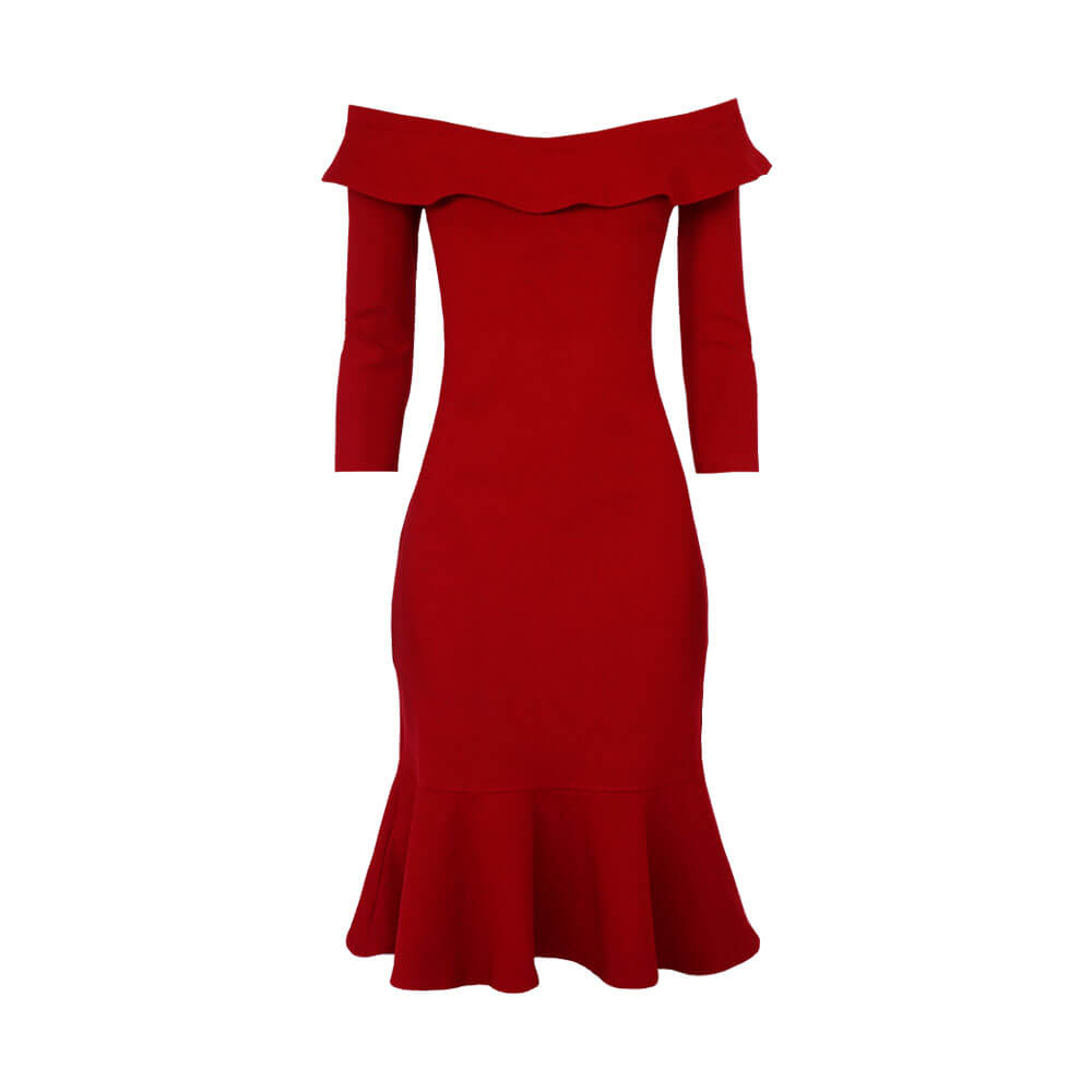 vestido vermelho gestante